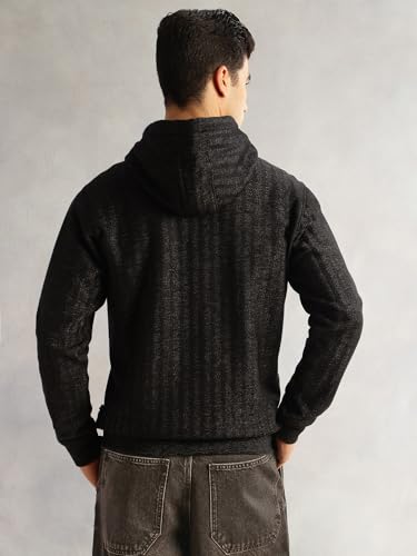 Image of Thomas Scott Men's | Regular Fit | Long Sleeves | Zip Closure | Front-Open | Dry Clean | 2 Pockets | Knitted | Hooded | Sweatshirt