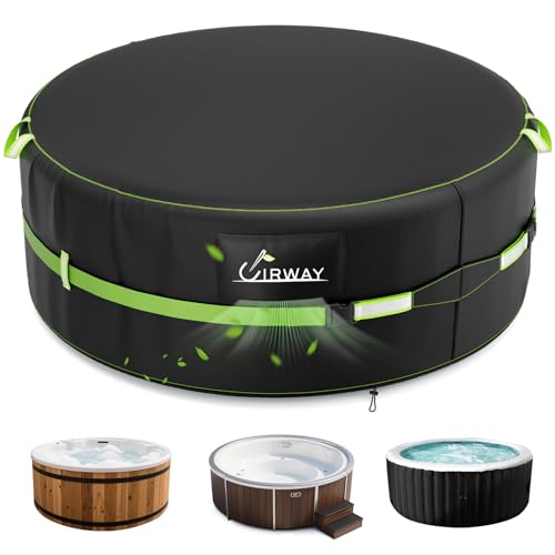 Uirway 600D Round Hot Tub Cover 79 x 28 Inch