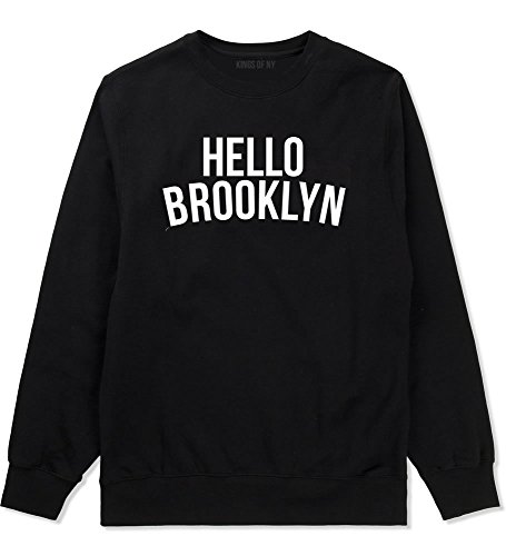 Kings Of NY Hello Brooklyn Black Bk bedstuy Bushwick Crewneck Sweatshirt
