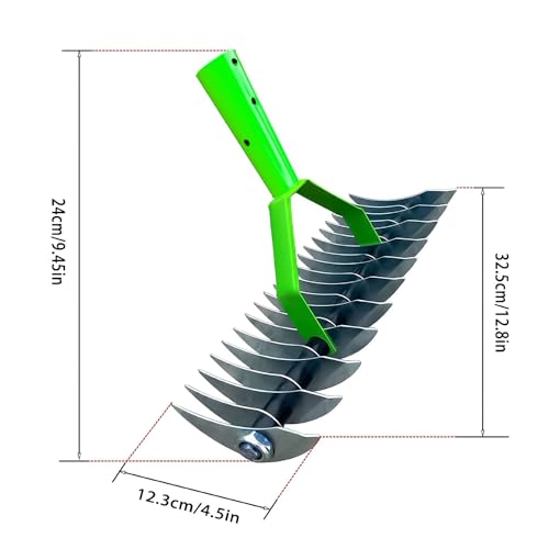 Lawn Aerator Scarifier with Handle, Moss Removal Garden Tool with Dethatching Rake, Manual Lawn Grass Soil Aeration and Scarification for Lawn Care Maintenance (1.7M) 3 Lawn Aerator Scarifier with Handle, Moss Removal Garden Tool with Dethatching Rake, Manual Lawn Grass Soil Aeration and Scarification for Lawn Care Maintenance (1.7M) - Image 3