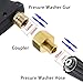 ECSiNG 2PCS Pressure Washer Adapter 14mm Male to 22mm Female Brass Pipe Fitting Coupler Connector Converter for Pressure Washer Water Pipe 4500 PSI