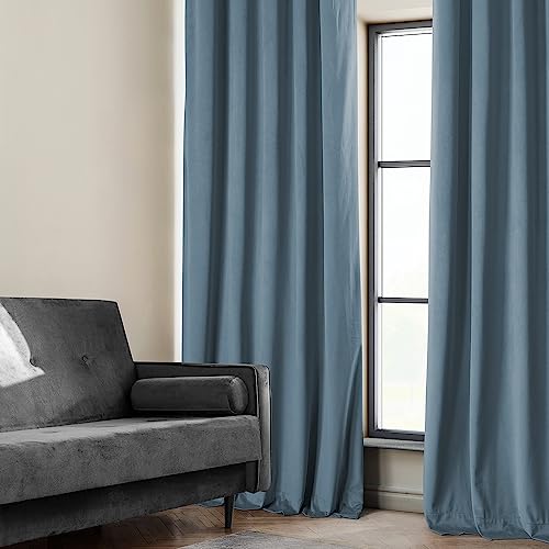 HPD Half Price Drapes Heritage Plush Velvet 84 Inches Long Darkening Curtains for Bedroom & Living Room 50W x 84L, (1 Panel) - Image 4