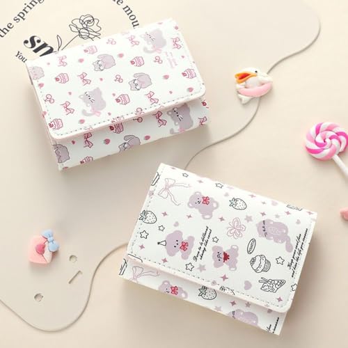 Money Bag Kitty Kawaii PU Card Holder Cartoon Short Wallet (Cat)3