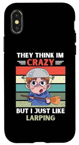 ���B���e�[�W They Think Im Crazy But I Just Like Larping Lover �X�}�z�P�[�X iPhone X/XS �p