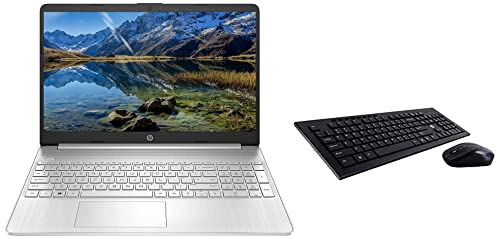 Image of HP 15S AMD Ryzen 3-5300U 15.6Inch(39.6Cm) Fhd Laptop&USB Wireless Spill Resistance Keyboard&Mouse Combo with 10M Working Range 2.4G Wireless Technology|3 Years Warranty(4Sc12Pa),Black,Windows 11 Home