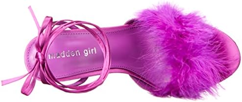 Madden Girl Women's Excite Heeled Sandal, Violet Satin, 10 | Image 4