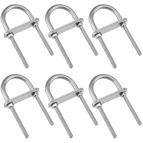 SEUNMUK 6 Set Metal U Bolts for Piping Cover