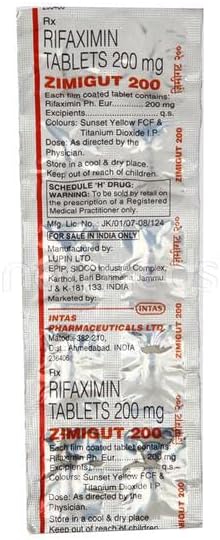 Zimigut 200MG - Strip of 10 Tablets