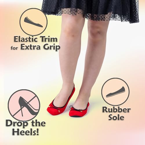 Image of Silky Toes Foldable Flat Shoes for Women | Portable Ballet Flats for Weddings, Parties, Events, Travel |Comfortable Cushioned