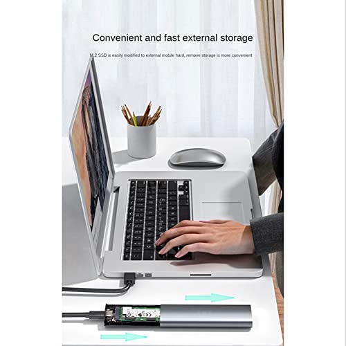 Caja externa para SSD M.2 NGFF USB 3.1 Gen 2 5Gbps gris miniatura 2