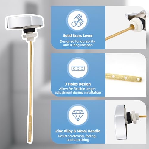 Image of Hibbent Toilet Handle Replacement Compatible with TOTOTHU004-CP Trip Lvr for ST701, CST854, CST884,Side Mount Toilet Flush Handle, Flush Tank Lever, Chrome