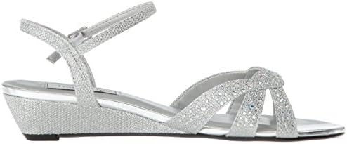 Touch Ups Women's Lena Wedge Sandal, Silver, 10 Wide | Image 5