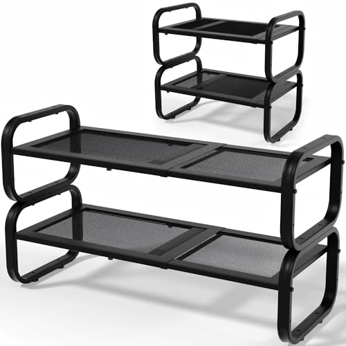 Image of Fittings and Parts /Components Shoe Rack - Expandable Shoe Organizer for Closet, Adjustable Metal Shoe Shelf Storage, Stackable Long Shoe Stand Holder