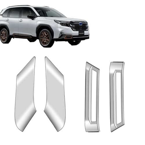 Cytovora 新型2025年- Forフォレスター SL系 カスタムパーツ フロントピラーカバー Aピラー Cピラーガーニッシュ 車の窓A/C-本柱装飾ステッカー トリム アクセサリー (シルバー)