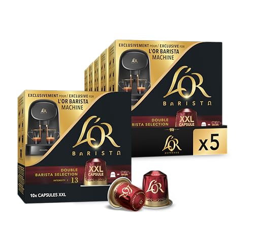 L'OR Barista Cápsulas Dobles de Café Barista | Intensidad 13 | 50 Cápsulas Compatibles con Cafeteras L'OR Barista