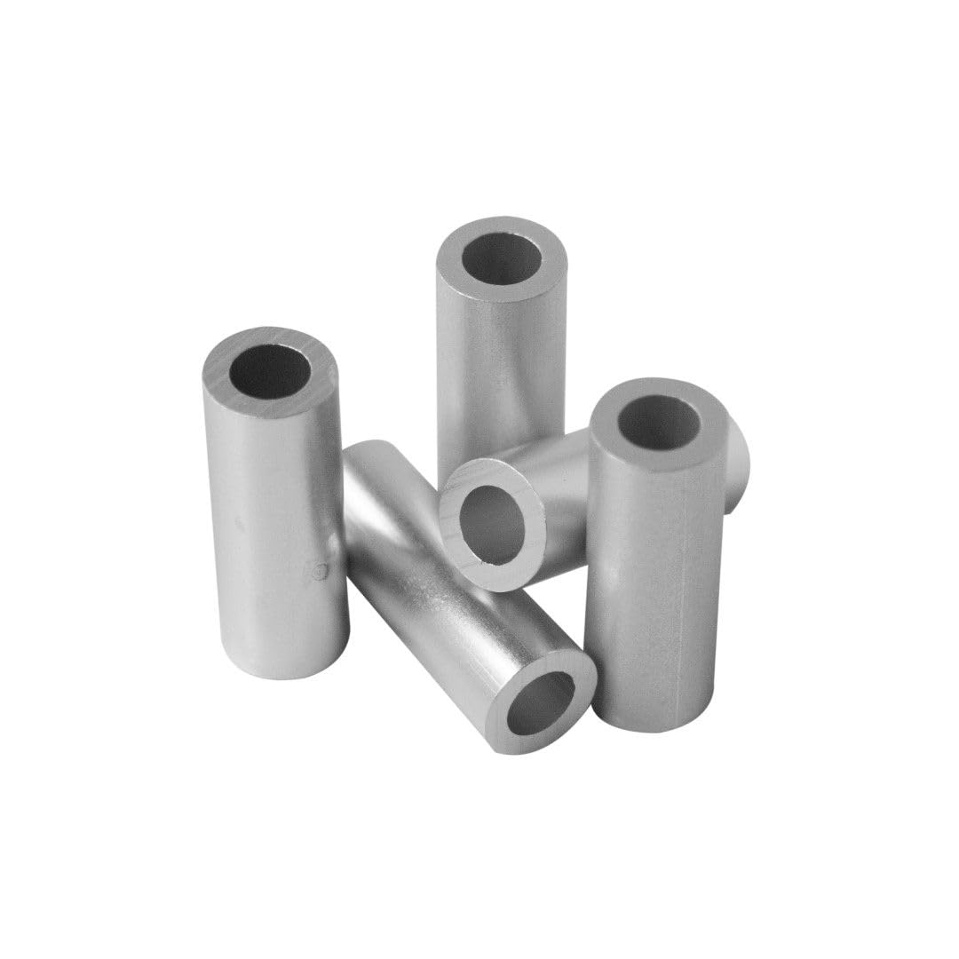 Aluminum Spacer 7/16 OD x 1/4 ID x Choose Your Length, Round Spacer Unthreaded Standoff Bushing Plain Finish, Fits Screws Bolts ¼ or M6 by Metal Spacers Online (1-3/16 Length, 100 Pack)