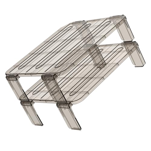 SOIMISS 2 piezas Estante Almacenamiento Refrigerador Plástico Apilable Organizador Cocina Frutas Verduras Modular Funcional