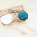 4.5cm TINY ROSE Flower Pin Brooch By NhanDo Handmade – Flower Brooch Pin for Women and Men, valentines day gifts, Handmade Gift For Her, Gift for Mother Day, Gift For Teacher Day (Teal)