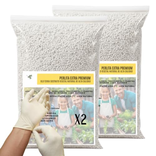OLD TERRA NATURAL 3l. Perlita para Plantas Sustrato orquideas Arlita para Plantas jardineria Arcilla expandida Piedras Drenaje macetas sustrato para orquideas Soil (x2)