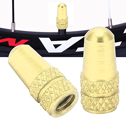 Cubiertas de válvula aluminio, 2 piezas, dorado miniatura 2