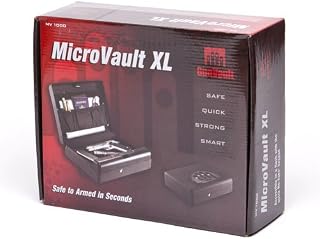 GunVault MV1000 Microvault Xl, 3.5"H X 10.25"W X 12"D, Black