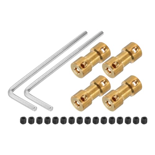 QUARKZMAN Wellenkupplung Verbinder mit Bohrung von 3mm-4mm Länge 20mm φ 9mm 4 Pcs Wellenkupplungen M3 Messingwellen Starre Kupplung für Auto Motorzubehör 3D-Drucker DIY-Roboter Kupferton QUARKZMAN Wellenkupplung Verbinder mit Bohrung von 3mm-4mm Länge 20mm φ 9mm 4 Pcs Wellenkupplungen M3 Messingwellen Starre Kupplung für Auto Motorzubehör 3D-Drucker DIY-Roboter Kupferton
