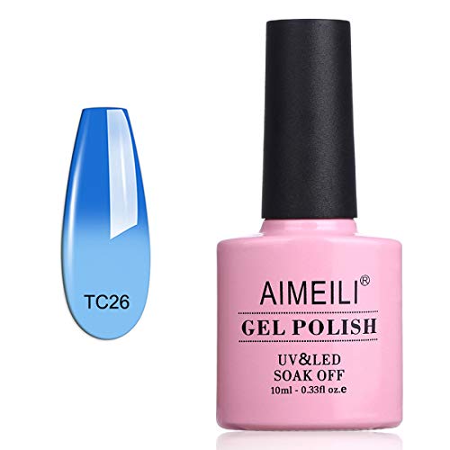 AIMEILI Soak Off U V LED Temperature Color Changing Chameleon Gel Nail Polish - Moody Blues (TC26) 10ml AIMEILI Soak Off U V LED Temperature Color Changing Chameleon Gel Nail Polish - Moody Blues (TC26) 10ml