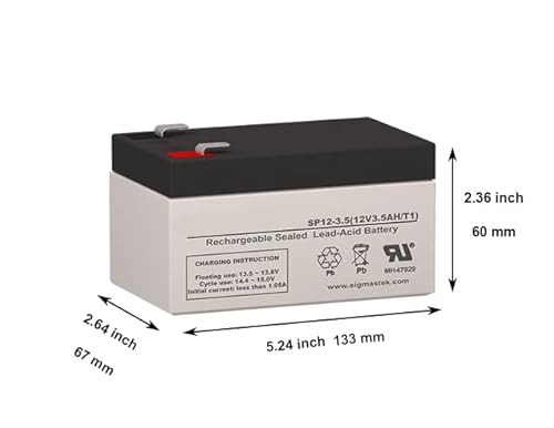 Black&Decker Cst1200 12 Volt 10" Cordless Trimmer Replacement Battery - 12 Volt 3.5 Ah F1 Terminal By Sigmastek #TOP1