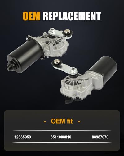 Image of ROADFAR Front Windshield Wiper Motor for Chevrolet for Corvette 2005-2013 | For Cadillac For XLR 2004-2009|For Corvette 2005-2013|For Toyota For Sienna 1998-2003|Replace 12335959|8511008010|5 Pins