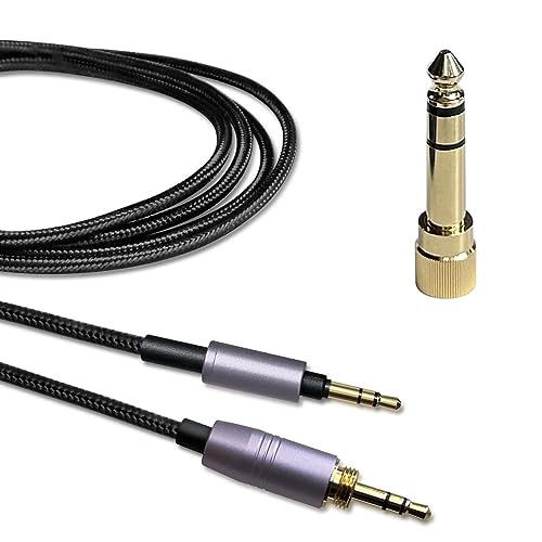 MQDITH Replacement Audio Cable Compatible with Audio Technica ATH-M50xBT/ATH-M50xBT2 Headphones,Aux Aduio Cord Compatible with Sony WH-1000XM5/WH-1000XM4 Headphonse(4.9ft, Black)