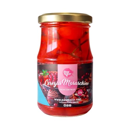 CEREZAS CEREZAS MARASCHINO ROJAS CON TALLO - 225 G