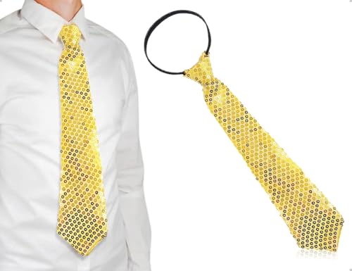 AOYEGIC Cravate à paillettes, cravate pré-nouée scintillante pour femmes et hommes, accessoire de costume, utilisée pour les soirées disco, Mardi Gras,...