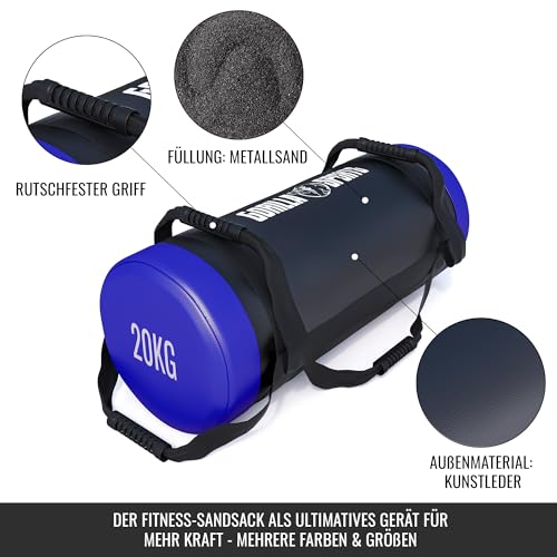 Gorilla Sports - 10000539 - Fitness bag Sac lesté - Mixte Adulte - Noir (Black/Red) - 20 kg – Image 4