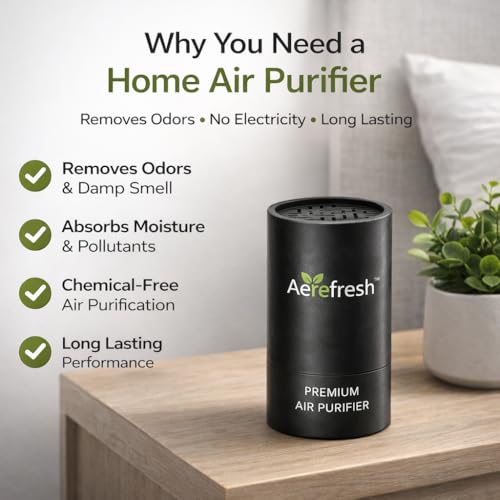 Image of Activated Charcoal Car Air Purifier | Natural Odor Remover for Car & Home | Non-Electric, Chemical-Free Air Freshener | Removes Smoke, Smell & Pollutants | Lasts 24 Months
