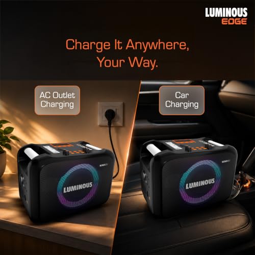Image of Luminous Edge Go Soundbox 1500 Portable Power Station| Built-In 90W Speaker, Woofer, 2 Wireless Mics, SOS Light, 8 Ports, 1120Wh LiFePO4 Battery 10 Yrs Life| 1200W AC Output, 5Yrs Replacement Warranty
