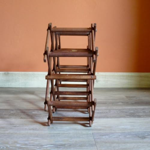 Soporte para 8 Botellas de Vino de Madera de Teca Plegable miniatura 5