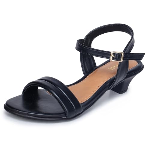Image of TRASE Women's Fashion Kitten Heels Sandals | Elegant & Comfortable Block Heel for Women | Perfect Footwear for Festive, Wedding, Office & Everyday Style
