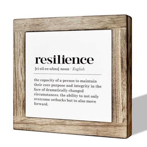 Resilience Definition Wood Block Sign - Motivational Office & Home Decor