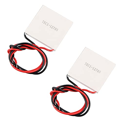 HALJIA 2PCS TEC1-12705 Semiconductor Disipador de Calor Termoeléctrico Enfriador Placa Peltier Módulo Elemente 40 x 40mm 12V 45 W