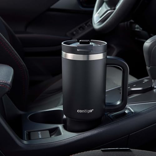 Image of Contigo Streeterville Leak-Proof, 30oz Tumbler, Cold for up to 29 hours, Stainless Steel, Licorice