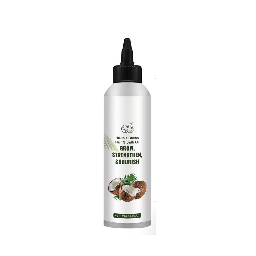 10-in-1 Hair Growth Oil & Powder, Promote Hair Growth, Reduce Hair Loss, Strengthen & Nourish for Fuller, Healthier Hair