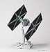 Revell (Bandai Original) 01201 Star Wars TIE Fighter 1:72 Scale Unbuilt/Pre-Coloured/Clip-Together (Non-Glue) Plastic Model Kit with Display Base, Grey/Black