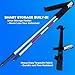 BOARDEE Foldable Volleyball Antenna Set - Durable Tarpaulin Hook-and-Loop Sleeves with Collapsible Fiberglass Antennas - Indoor and Beach Volleyball Net Equipment (Pack of 2) (Black)