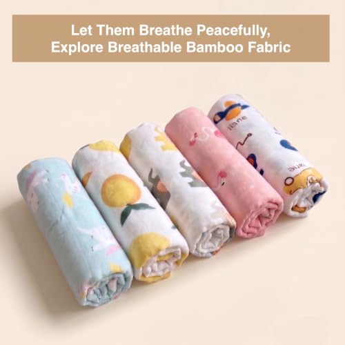Image of DOTMOM Premium Organic Bamboo Baby Swaddle Wrapper Receiving Blanket | Hypoallergenic, Antibacterial & Highly Breathable, Super Soft Receiving Wrap Essential For New Born Baby