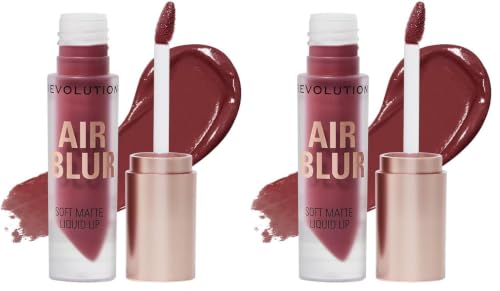 Image of Revolution Air Blur Matte Liquid Lipstick- Whisper| Bold Color, Soft Focus Finish | Lightweight, Non-Drying, Transfer-Proof | Long-Lasting Velvet Matte Lipstick with Tear-Shaped Applicator - 3.5ml