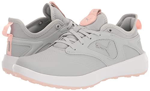Image of Puma Golf Women's Ignite Malibu WMNS Golf Shoe, High Rise- Silver-Rose Dust, 8