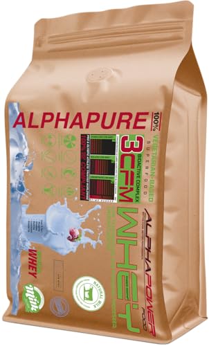 ALPHAPOWER FOOD CFM Whey Protein Pulver NEUTRAL 2kg ohne Süßungsmittel & Zucker * I Molkenproteinpulver vorzugsweise aus Weidehaltung I Eiweißpulver ohne Geschmack für Müsli & Shakes zum Backen