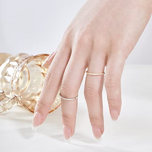 Sterling Silver Modern Infinity Ring with Round Cut Solitaire - Size