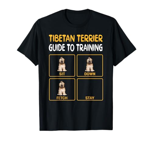 Funny Tibetan Terrier Guide To Training Dog Obedience T-Shirt for Men Women