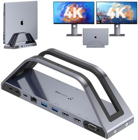 Amazon.com: TobenONE 14-in-1 MacBook Pro/Air Docking Station Dual 4K ...